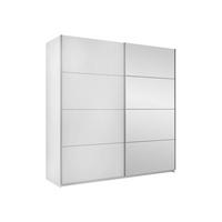 SCHIEBETÜRENSCHRANK Atalio 200 - Silberfarben/Weiß, Holzwerkstoff/Metall (200/215/60cm) - MIRJAN24