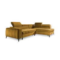 ECKSOFA Schlafsofa Agnesa In Salvador - Gelb, Holzwerkstoff/Textil (275/200cm) - Fun Möbel