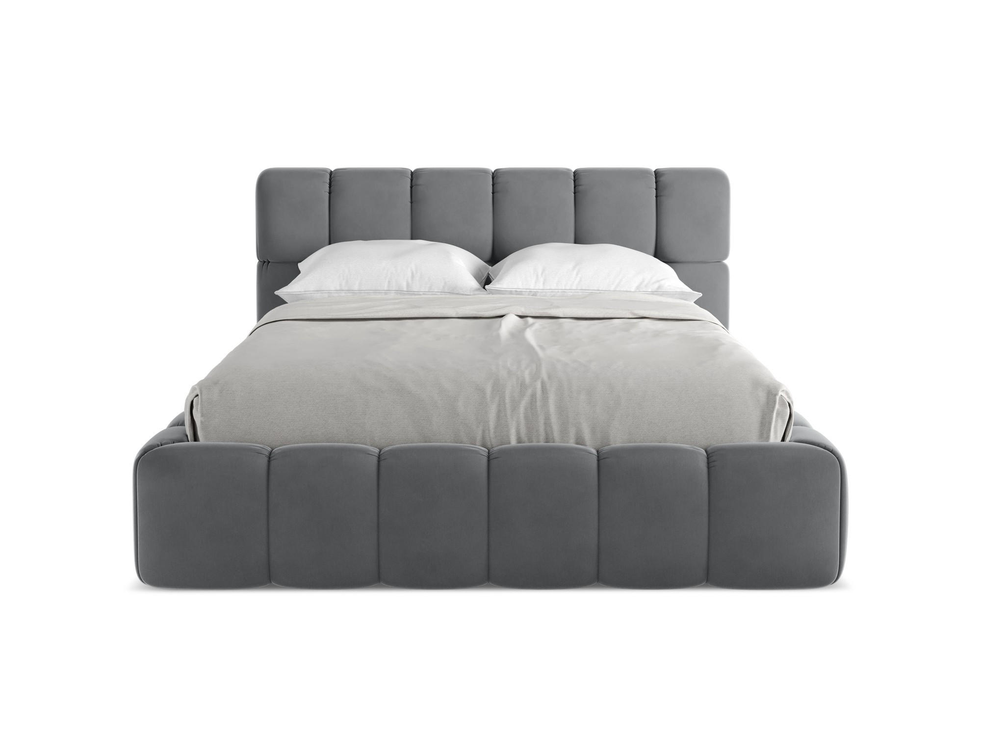 POLSTERBETT mit Bettkasten und Lattenrost 160x228 Grau - Dunkelgrau/Schwarz, Kunststoff/Textil (140/200cm) - Makamii