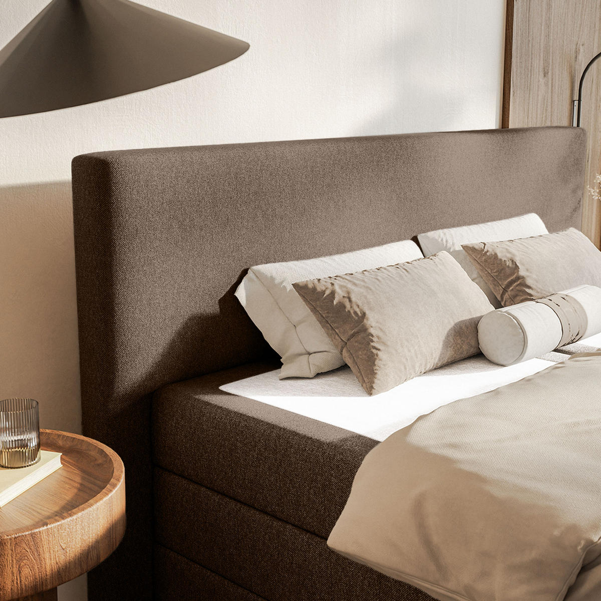 BOXSPRINGBETT VELIPOJA EASY CLEAN 160x200 cm, Braun - Braun, Textil (160/200cm) - Fedve