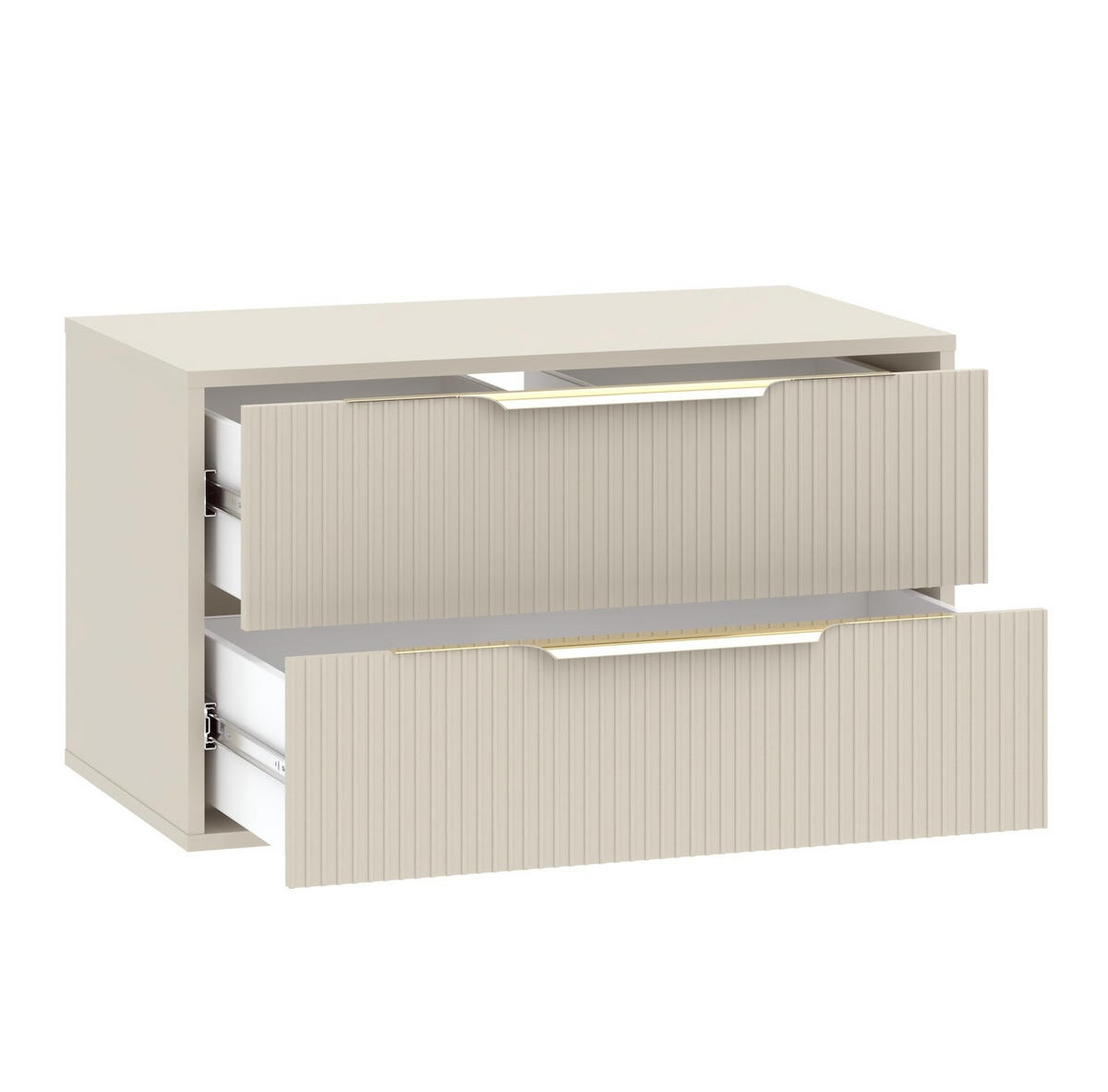 BADMÖBEL-SET Rimini 2 Teile Cashmere - 80 x 46 x 46 cm - Kaschmir, Holz (80/46/46cm) - Badplaats