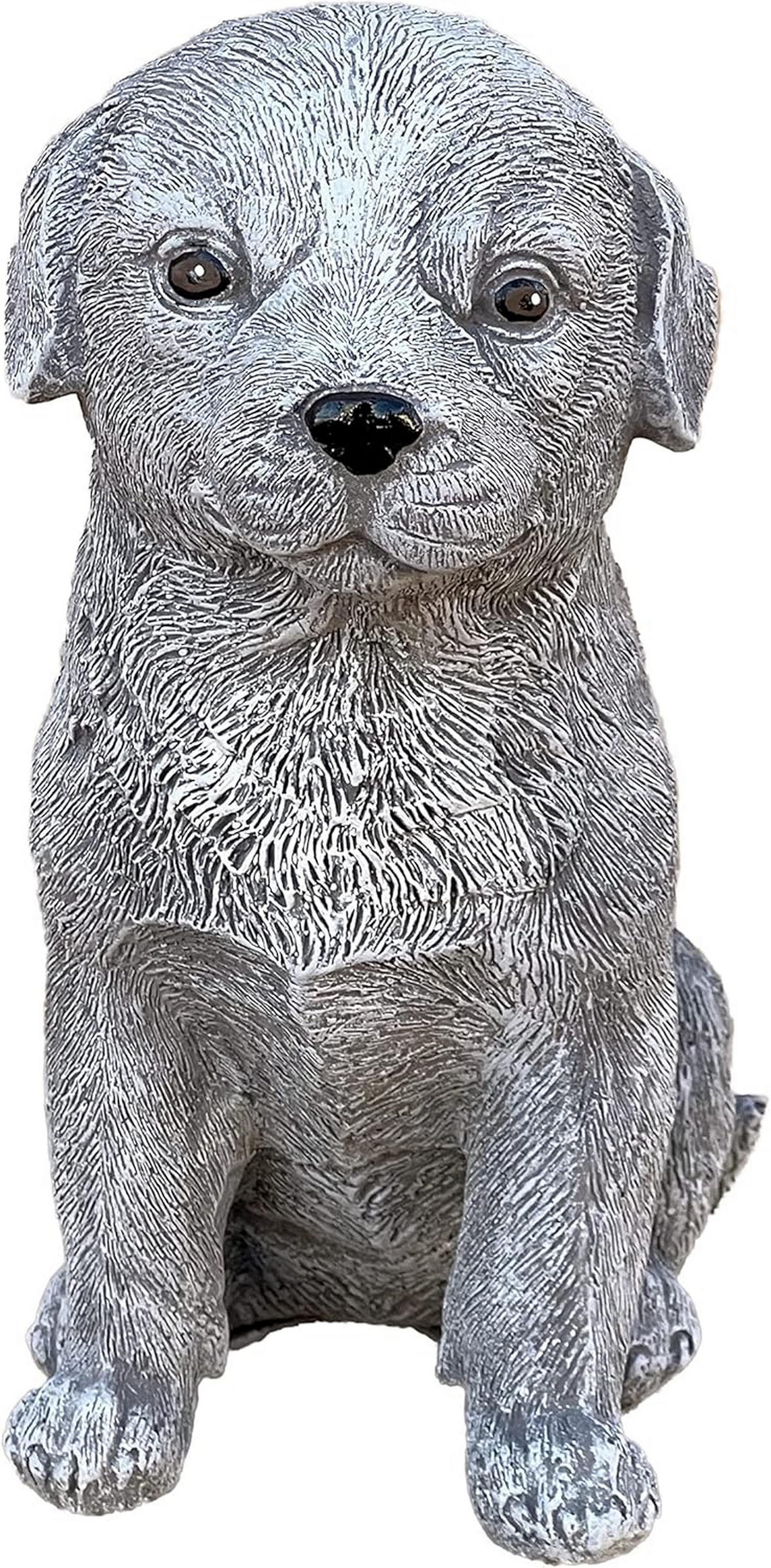 STEINFIGUR Retriever Welpe frostfest Steinguss - Grau, Stein (10/21/17cm) - stoneandstyle