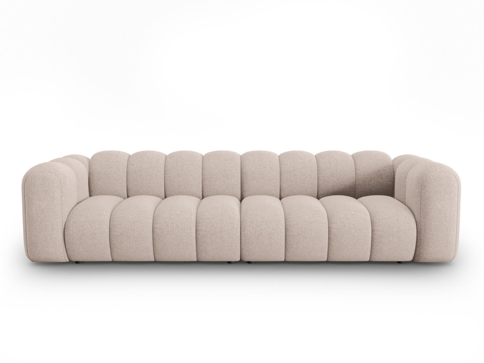 SOFA modular Lupine aus Chenille-Stoff beige 4 Sitzplätze - Beige, Textil (95/70/290cm) - Micadoni