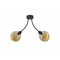 DECKENLEUCHTE Kogel - Transparent/Schwarz, Glas/Metall (15/55/38cm) - kiki design