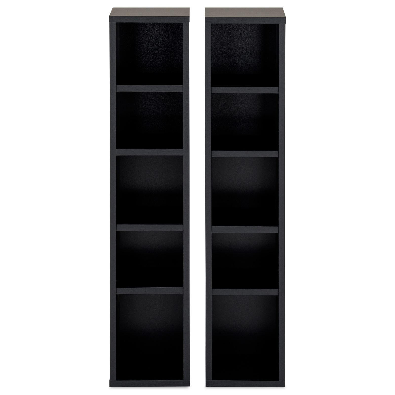 CD/DVD- REGAL CHART - Schwarz, Holzwerkstoff (20/186/17cm) - CARO-Möbel