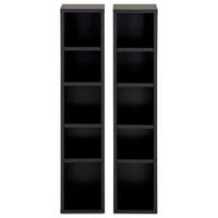 CD/DVD- REGAL CHART - Schwarz, Holzwerkstoff (20/186/17cm) - CARO-Möbel