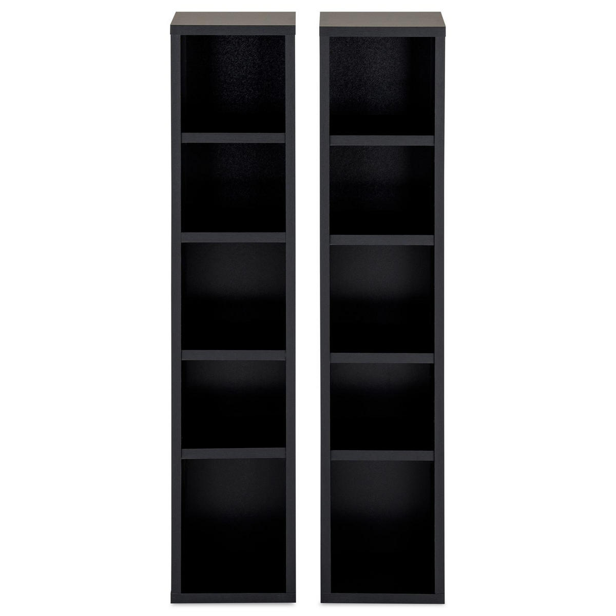 CD/DVD- REGAL CHART - Schwarz, Holzwerkstoff (20/186/17cm) - CARO-Möbel