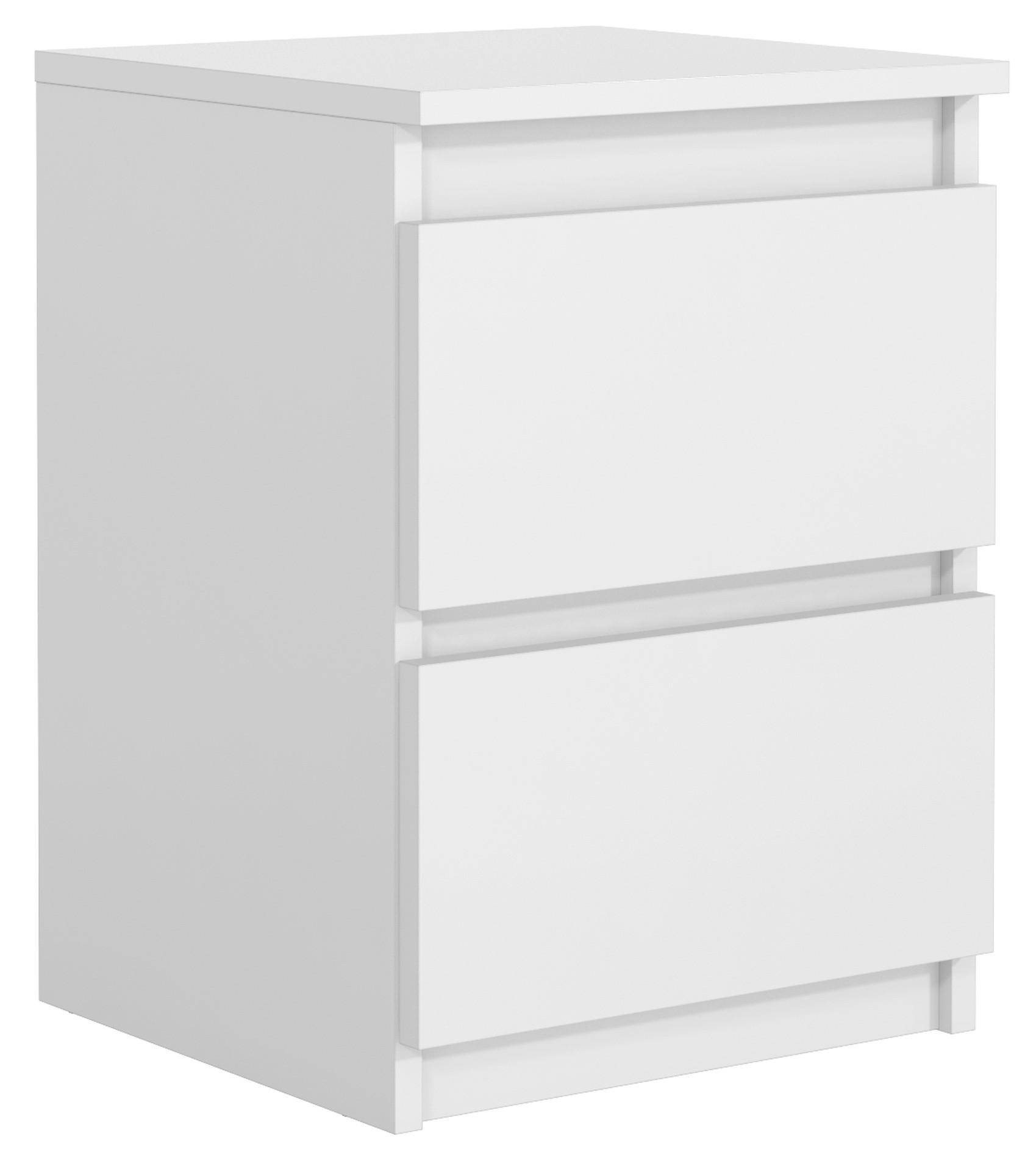 NOČNÝ STOLÍK - biela, kompozitné drevo (40/55/39cm) - RAUMHIRSCH FURNITURE