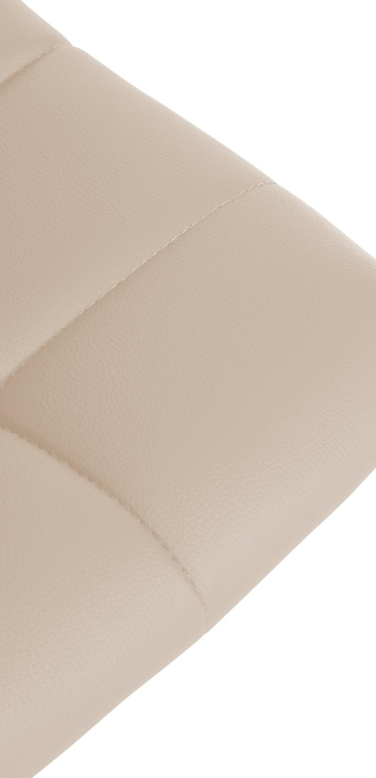 BARHOCKER James Kunstleder schwarz creme - Creme/Schwarz, Kunststoff/Metall (43/108.5/46.5cm) - TPFLiving