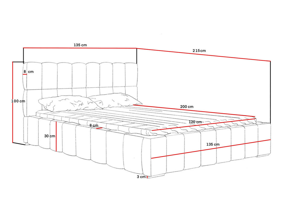 POLSTERBETT Alma 120x200 cm, Doppelbett mit Bettkasten, Lattenrost und Matratze aus Holz, Velourstoff: Schwarz - Schwarz, Holz/Kunststoff (120/200cm) - Marpur
