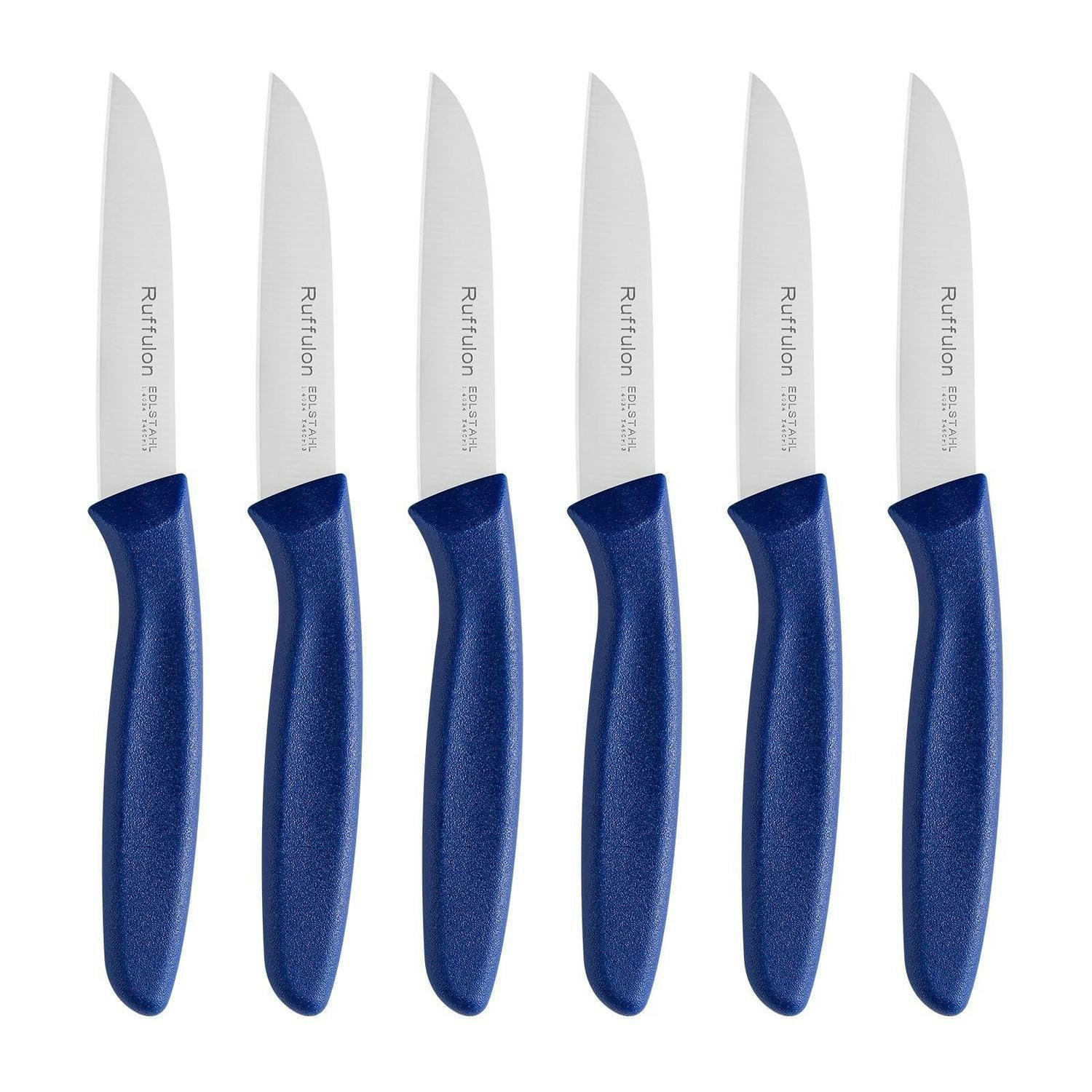 SCHÄLMESSER 6-teiliges Set Rostfreier Stahl Blau - Blau, Metall (19cm)
