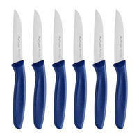 SCHÄLMESSER 6-teiliges Set Rostfreier Stahl Blau - Blau, Metall (19cm)