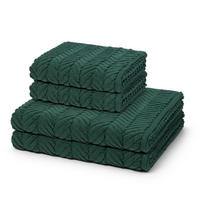 FROTTIERSET Sensual Skin Zopf 4-teilig - Dunkelgrün, Textil (50/100cm) - Ross