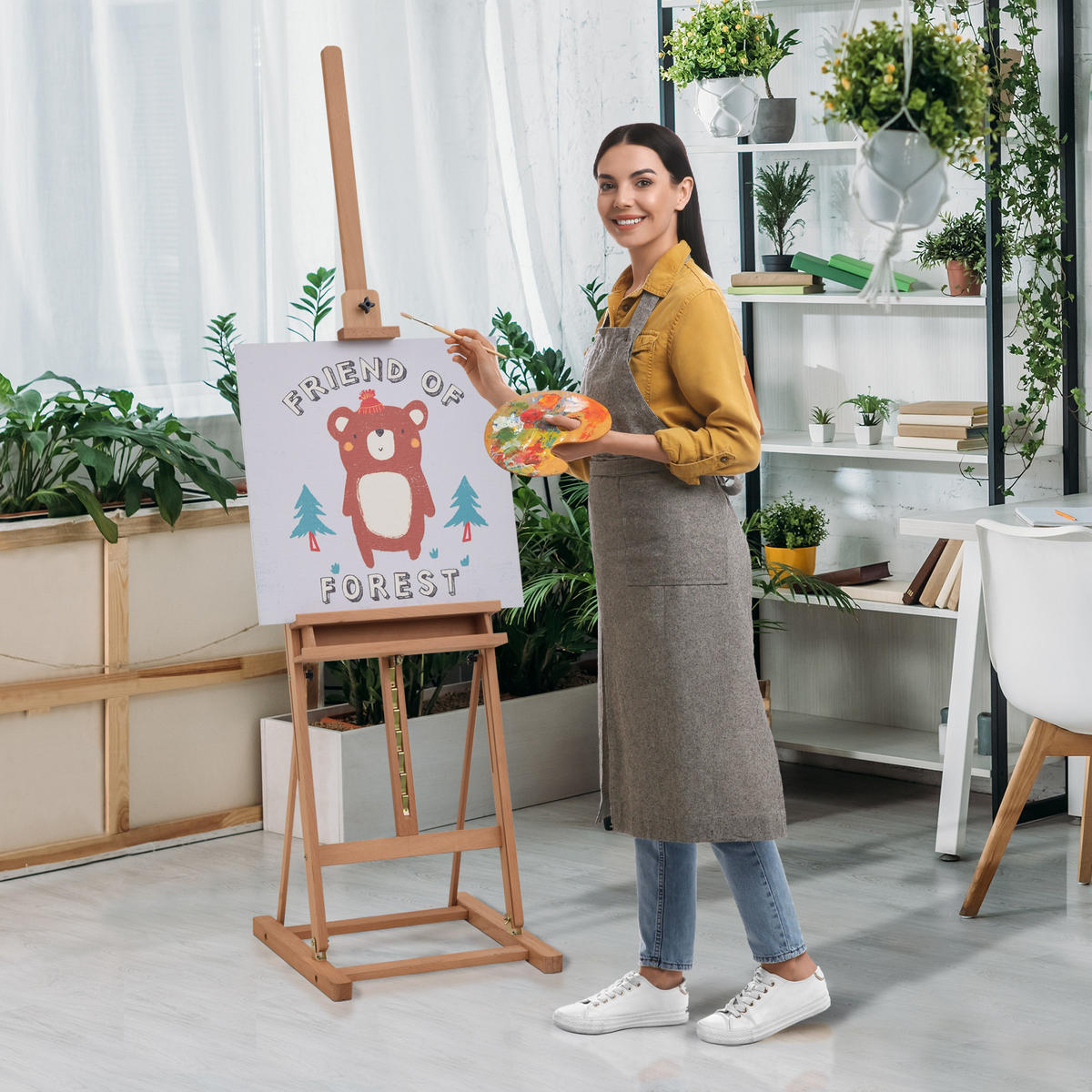 STAFFELEI DE-16668 Natur - Naturfarben, Holzwerkstoff (50.5/230/53cm) - ComfortXL