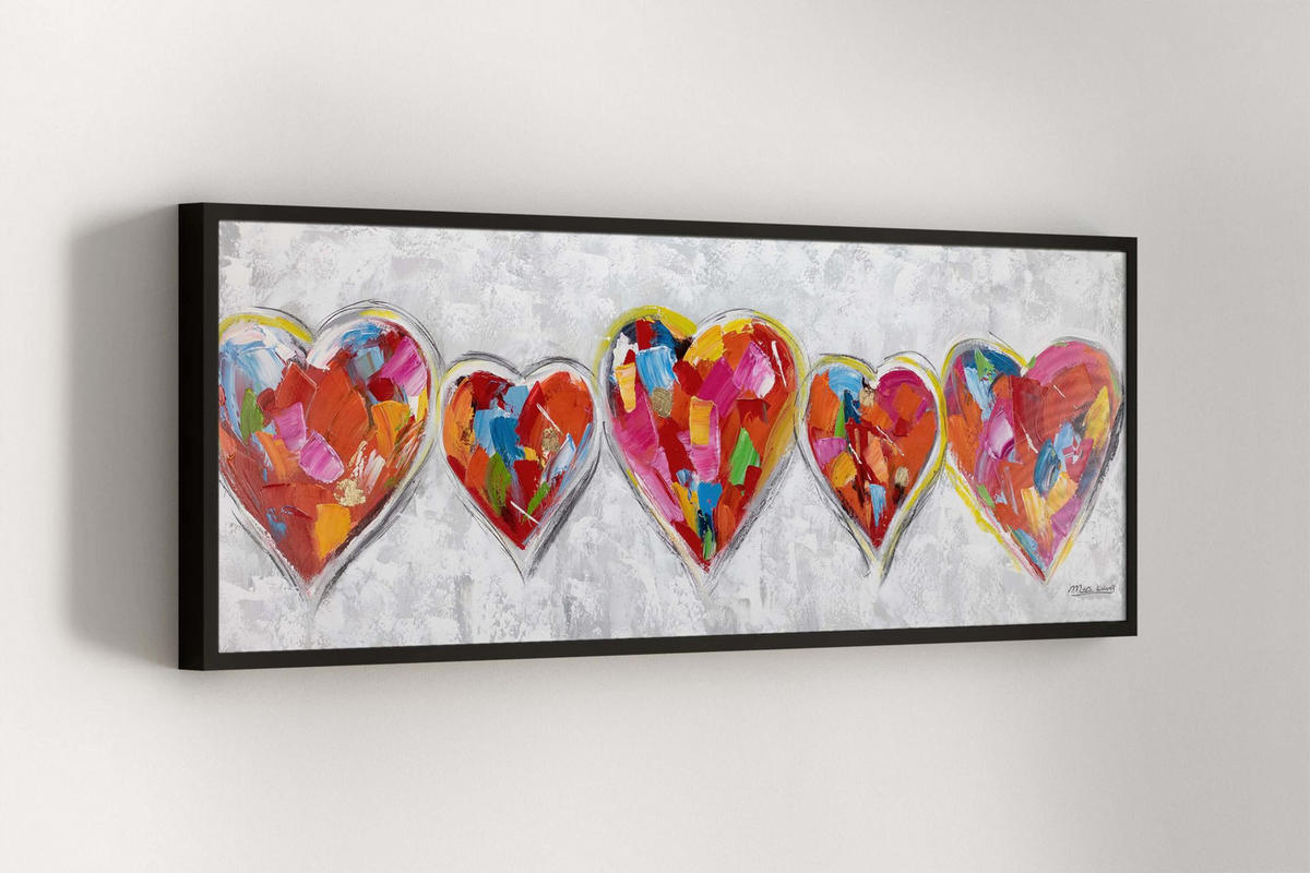 ACRYLBILD HANDGEMALT 150/50 cm - Grau, Holz/Textil (150/50cm) - KUNSTLOFT