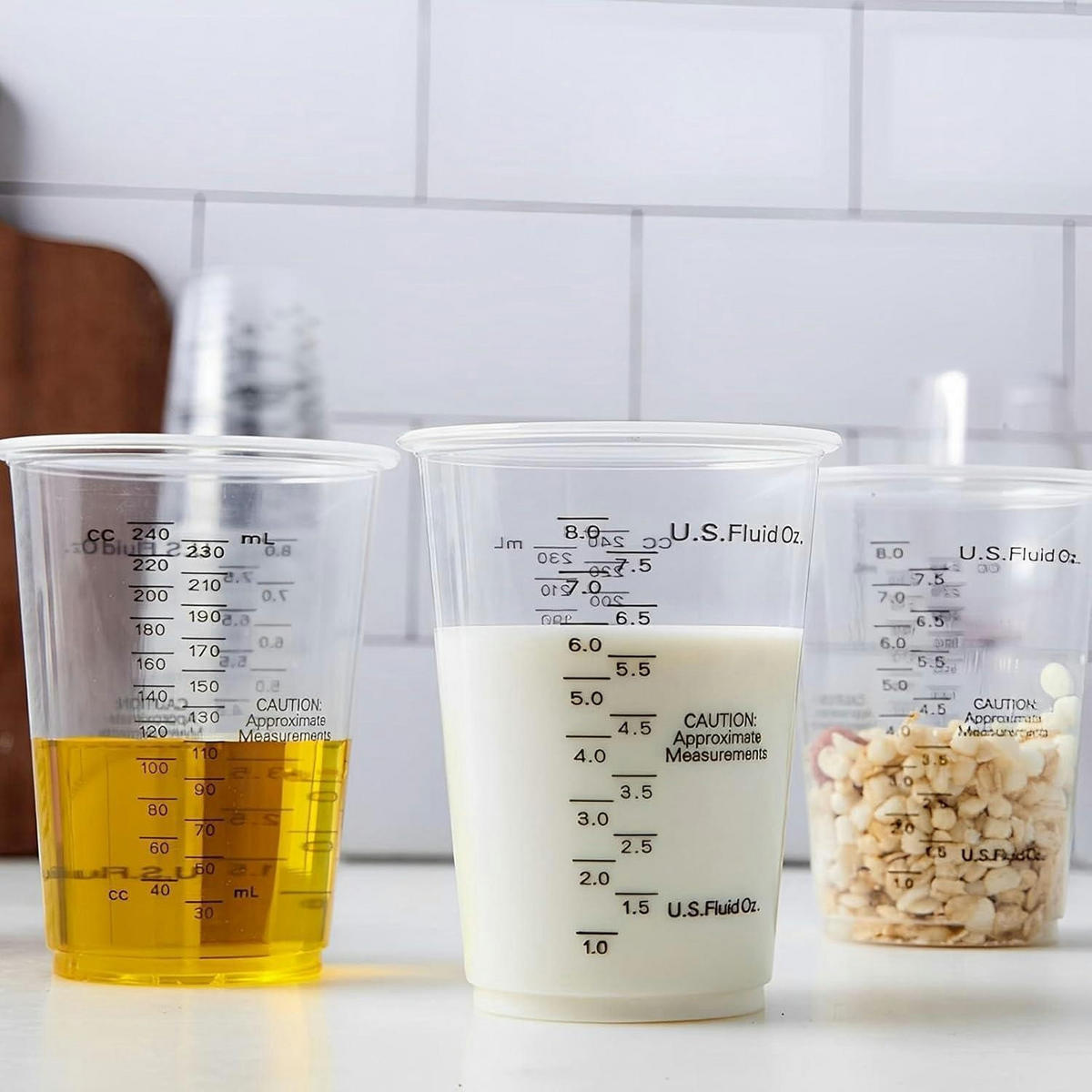 MESSBECHER Set 80 Stück 240 ml mit Skala - Transparent, Kunststoff (0.24L)