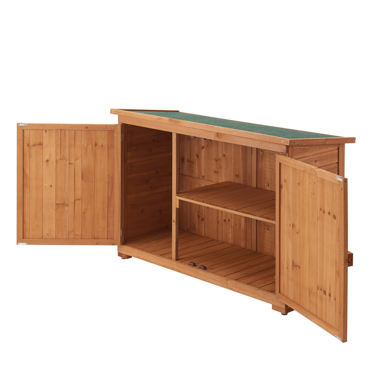 GERÄTESCHRANK Kerteminde - Naturfarben, Holz (128/88/50cm) - [en.casa]