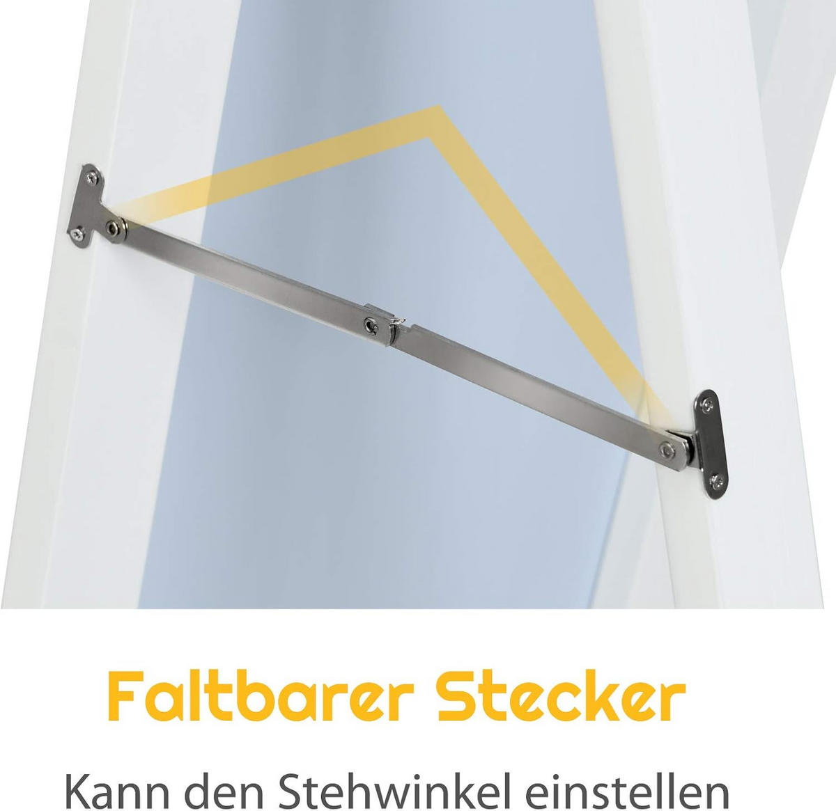 GANZKÖRPERSPIEGEL Weiß - Weiß, Glas (45/160/37cm) - COSTWAY