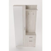 GARDEROBENSCHRANK RAMO 97/195/30 Modern Garderobenschrank Weiß - Weiß, Holzwerkstoff (97/195/30cm) - MASSENO