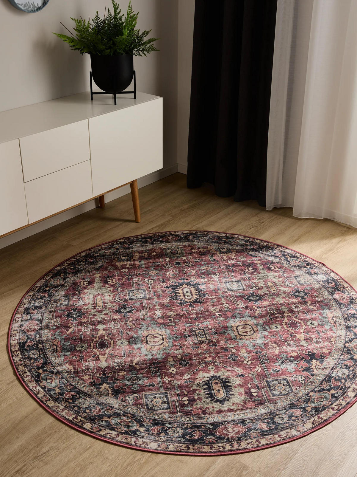 PERIVI tepih George višebojna ø 160 cm - višebojno, plastika (160/160cm) - benuta