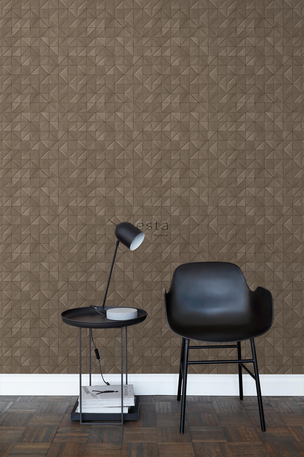 TAPETE 3D-Muster 50 x 900 cm - Braun, Papier (50/900cm) - ESTAhome