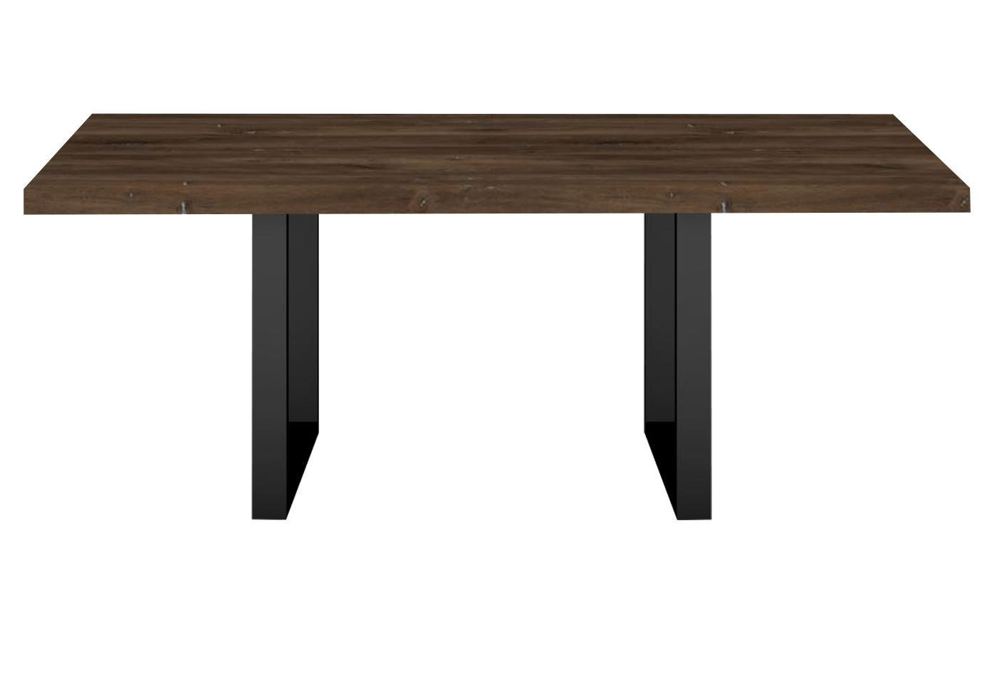 ESSTISCH Elgin 3 210x80x100 Metall+Holzwerkstoff Schwarz/Zinneiche - Mooreichefarben/Schwarz, Holzwerkstoff (210/100/80cm) - 58aufmkessel