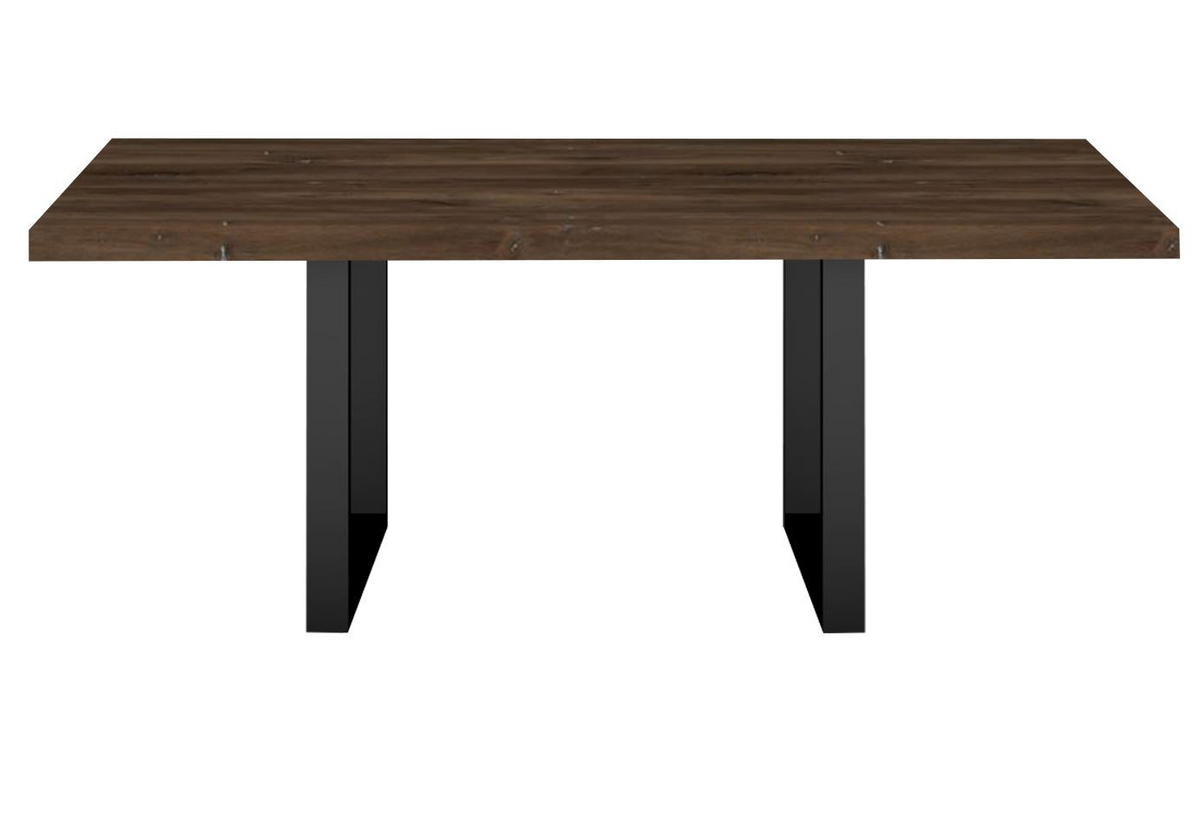 ESSTISCH Elgin 3 175x80x100 Metall+Holzwerkstoff Schwarz/Zinneiche - Mooreichefarben/Schwarz, Holzwerkstoff (175/100/80cm) - 58aufmkessel