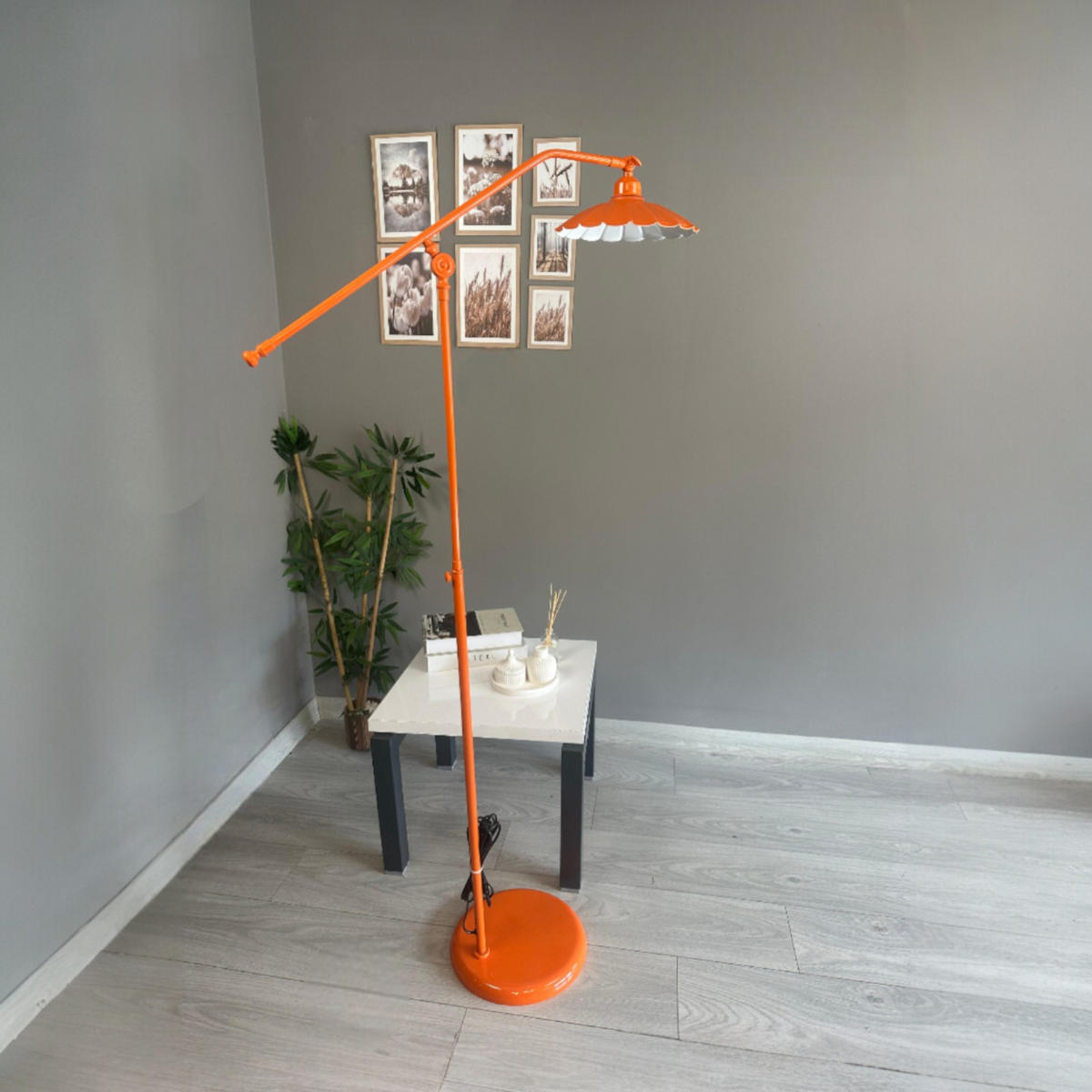 STEHLAMPE Fxelor 170 Cm - Orange, Metall (30/30/170cm) - Bamyum