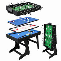 SPIELTISCH Schwarz 4-in-1 klappbar - Multicolor, Holzwerkstoff/Kunststoff (106.5/61cm) - Relaxdays