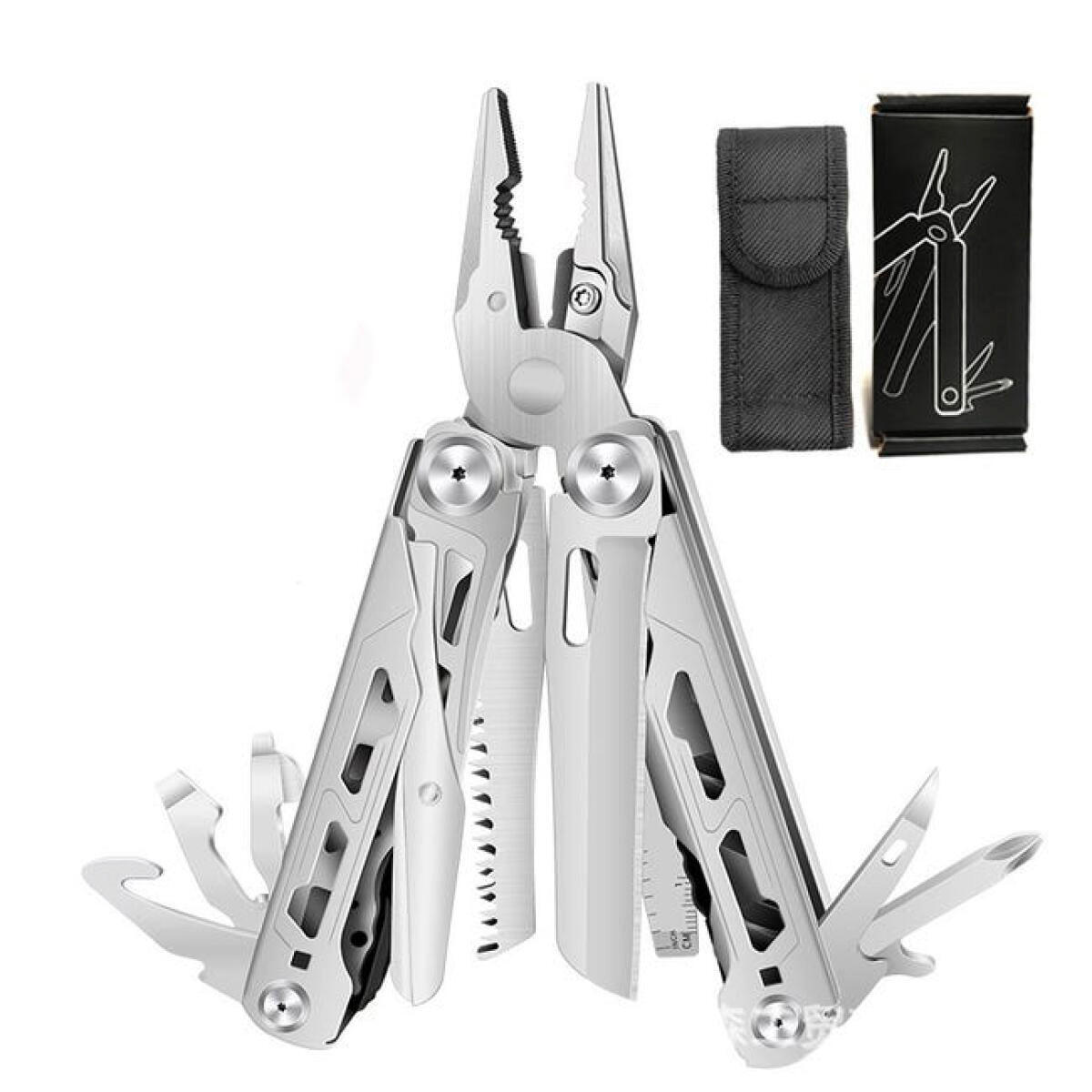 ZANGE – mit Selbstverriegelungsfunktion – ideal für den Outdoor-Einsatz und Survival-Szenarien. - Silberfarben, Metall (14.2/1.9/6.1cm) - DCA