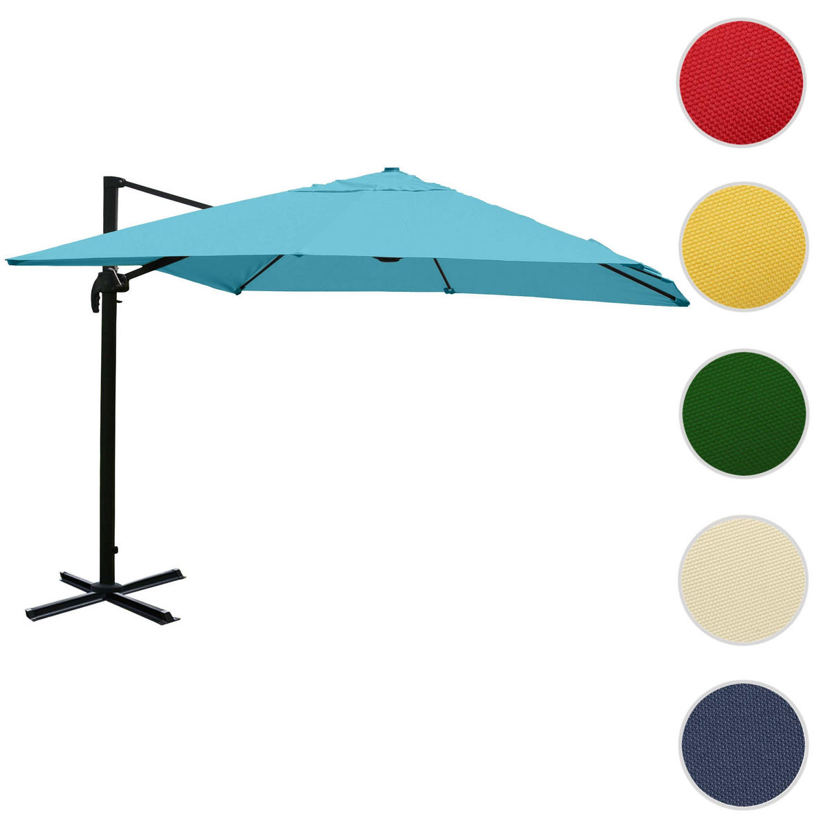AMPELSCHIRM I Türkis 300/300 cm - Türkis, Textil (360/300cm) - MCW