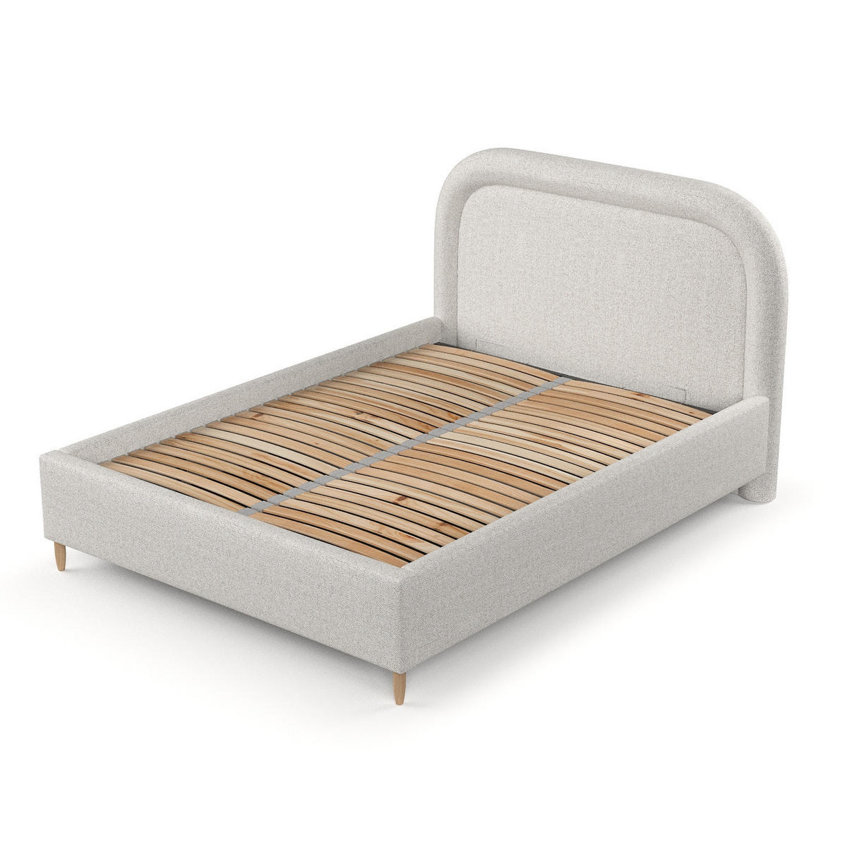 POLSTERBETT Zoya 180/200 cm Hellbeige im Riva Stoff - Beige/Naturfarben, Holz/Holzwerkstoff (180/200cm) - AltaBeds