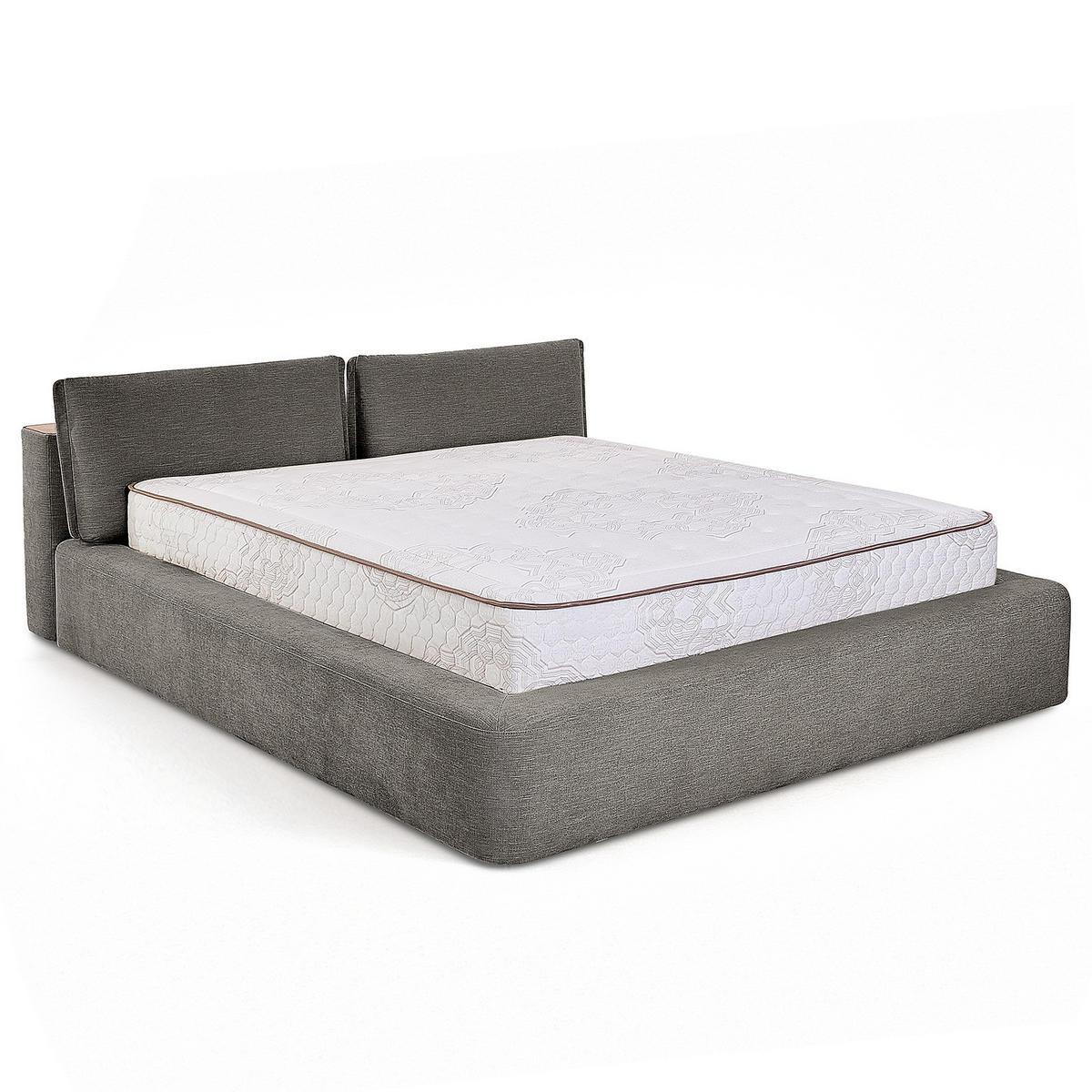 POLSTERBETT - Dunkelgrau, Textil (140/200cm) - home24