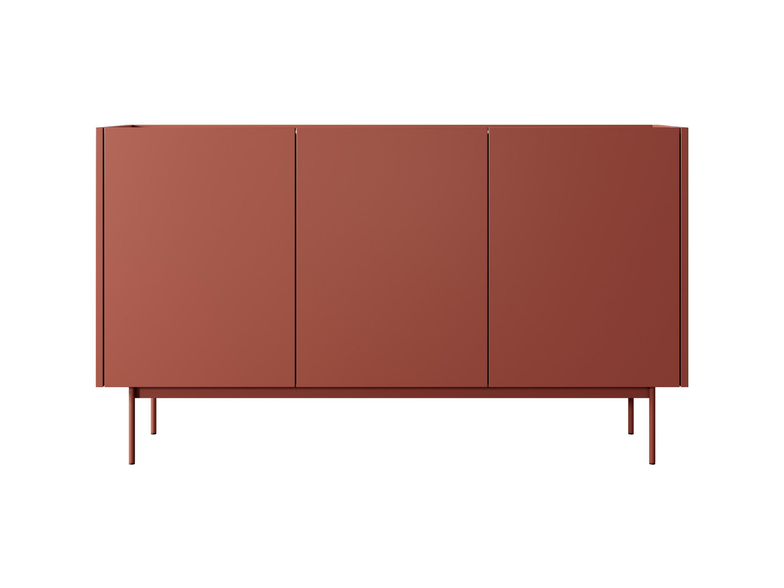 STILVOLLE rote Kommode mit Türen - ideal für jede Einrichtung - Rot, Holzwerkstoff (144/83/37cm)