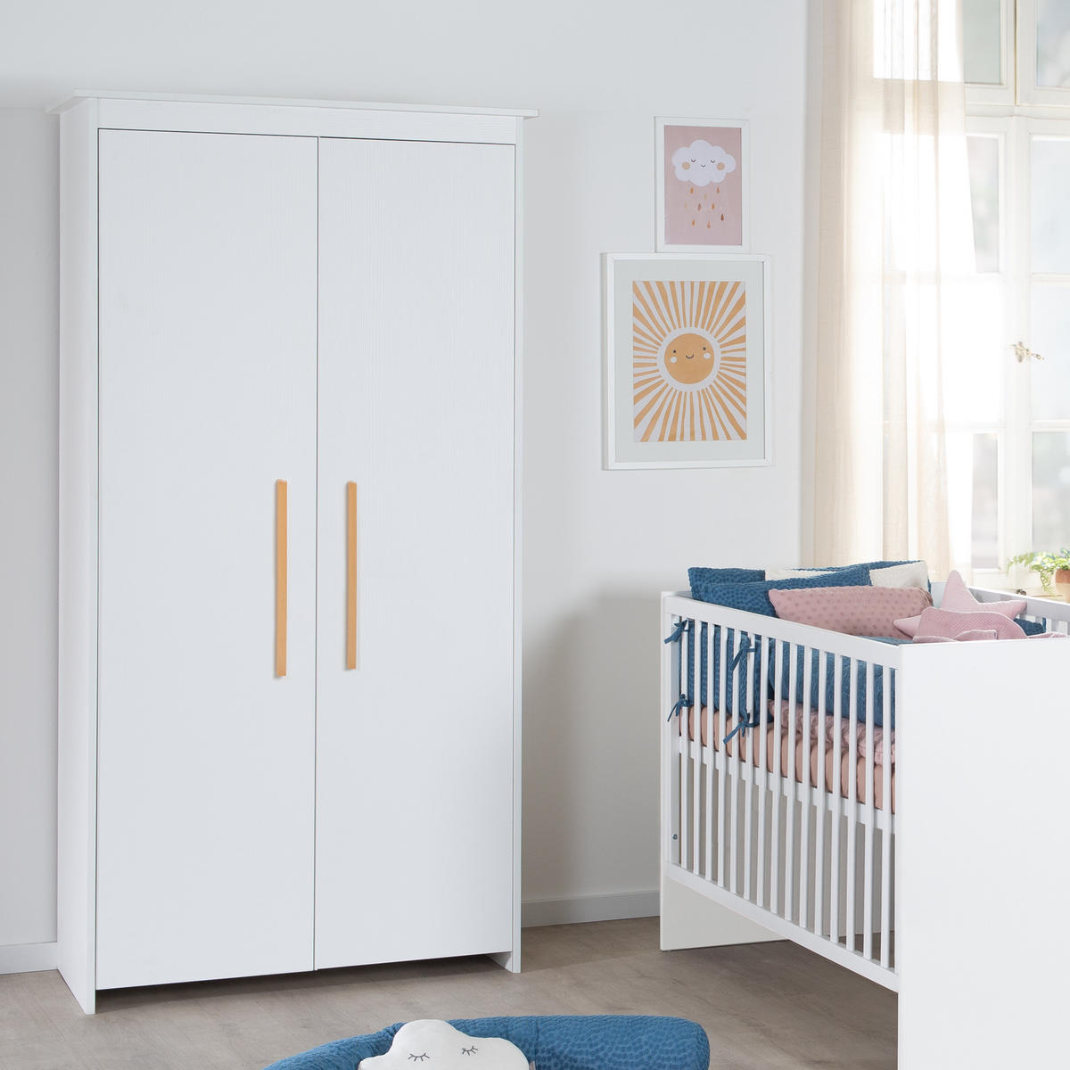 BABYZIMMER-SET Lilo 3-teilig - Weiß, Holzwerkstoff (117.5/190/144cm) - Roba