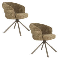 ESSZIMMERSTÜHLE Marjolein Armleuning Grün - 2 er Set - Grün, Kunststoff (62/77/63cm) - Housecraft Living