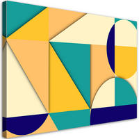 WANDBILD geometrische abstraktionsformen - Orange, Textil (60/40cm) - Feeby