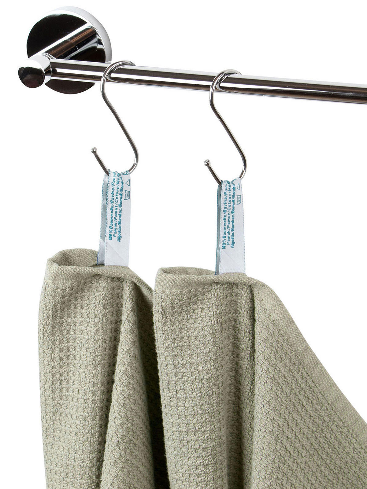 SAUNATUCH, 2er-Set, 70x180 cm, 100% Baumwolle, Grau - Grau, Textil (70/180cm) - Zollner