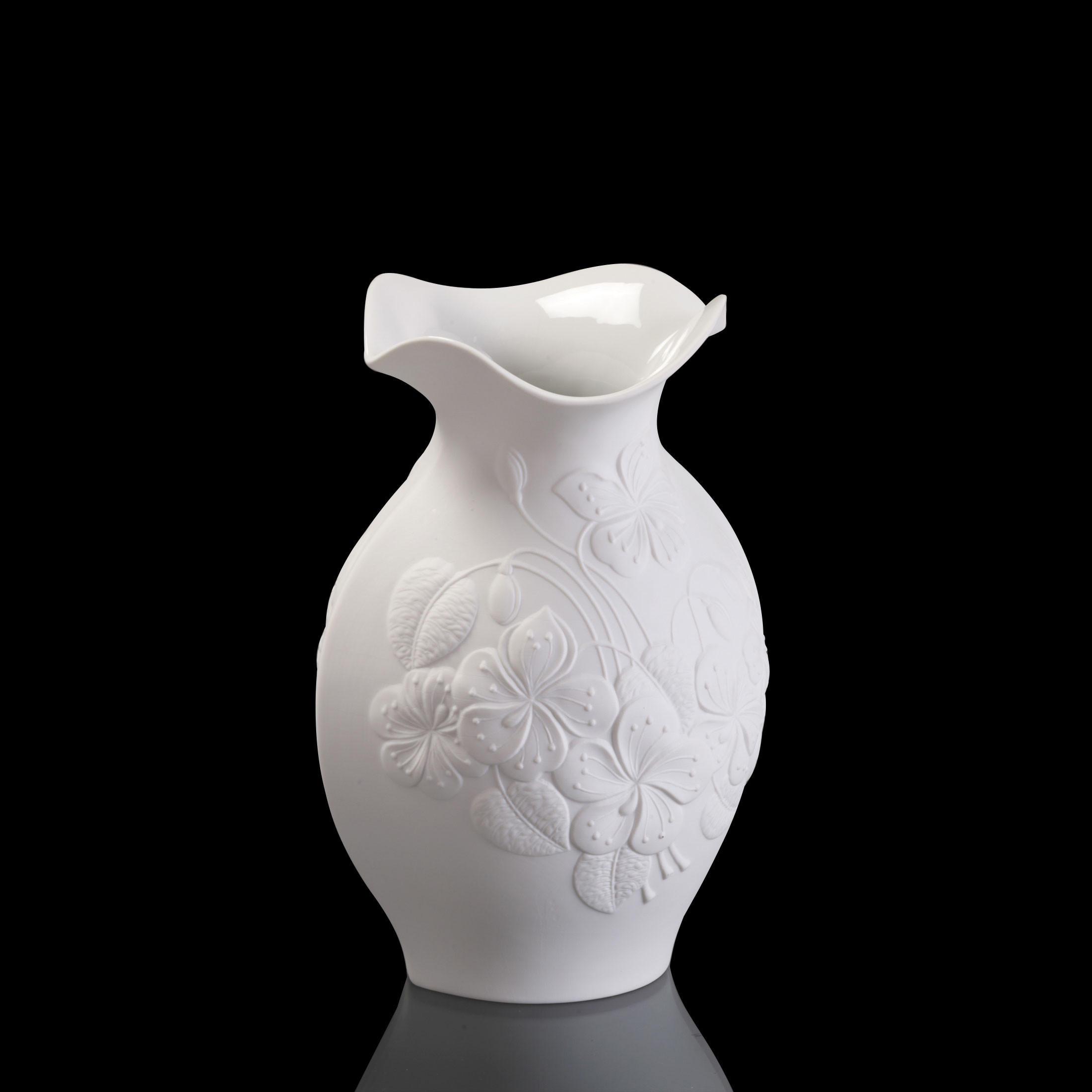 BLUMENVASE Floralie Vase, Porzellan, Weiß, 20 cm - Weiß, Keramik (20cm) - Goebel