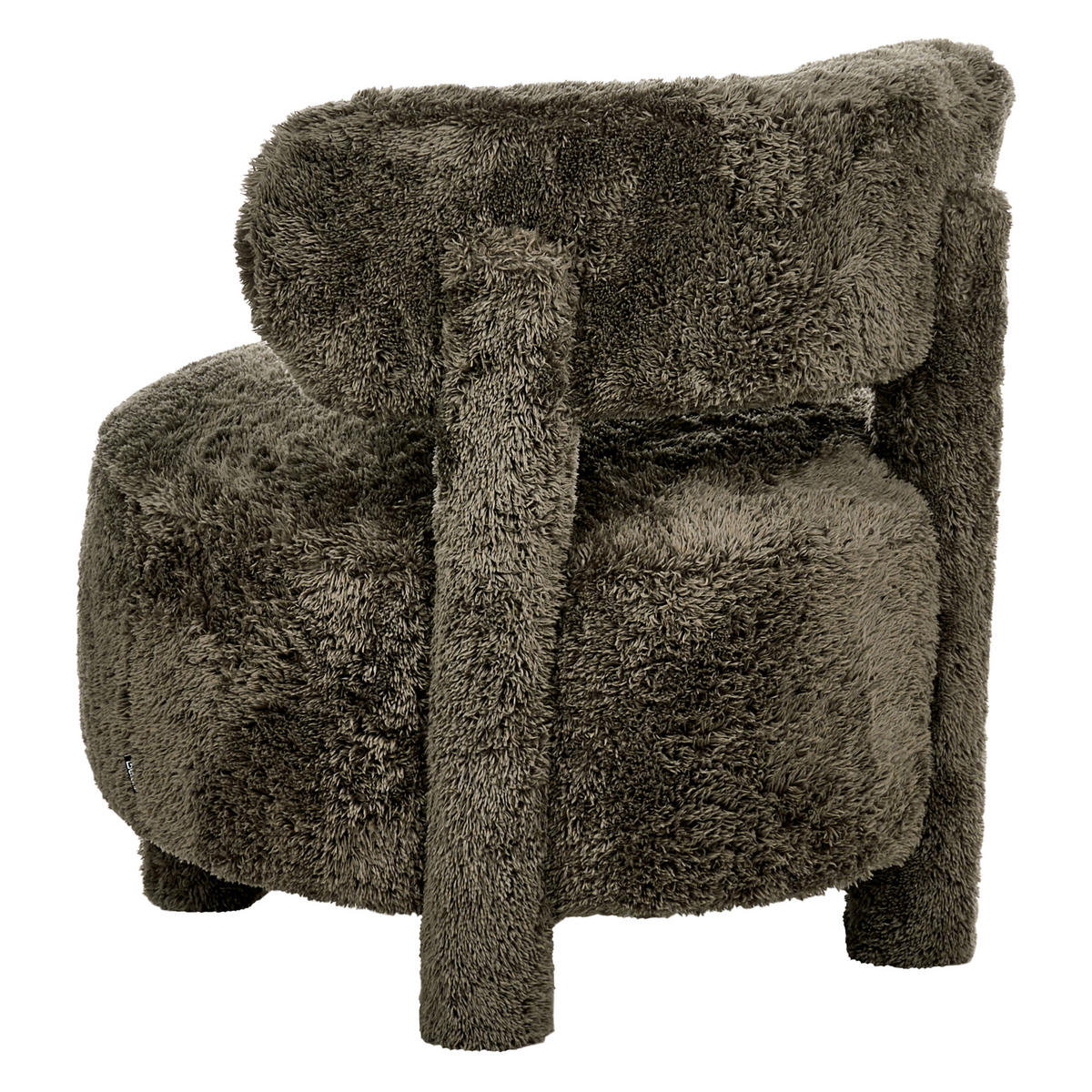 SESSEL Webpelz Dunkelgrün Hamina - Grün, Textil (76/74/74cm) - Beliani
