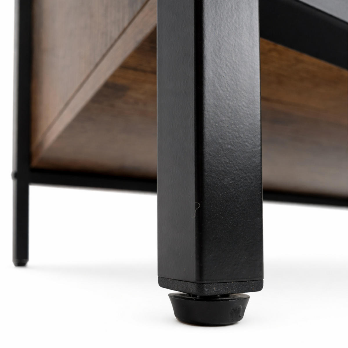 GARDEROBENSTÄNDER Metall mit Schuhschrank Industrial 180×80×40 cm - Dunkelbraun/Schwarz, Holzwerkstoff/Metall (40/180/80cm) - Begryf