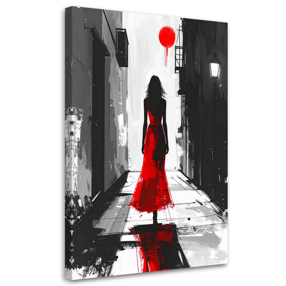 LEINWANDBILD Menschen & Charaktere 80x120cm - Rot, Textil (80/120cm) - Feeby