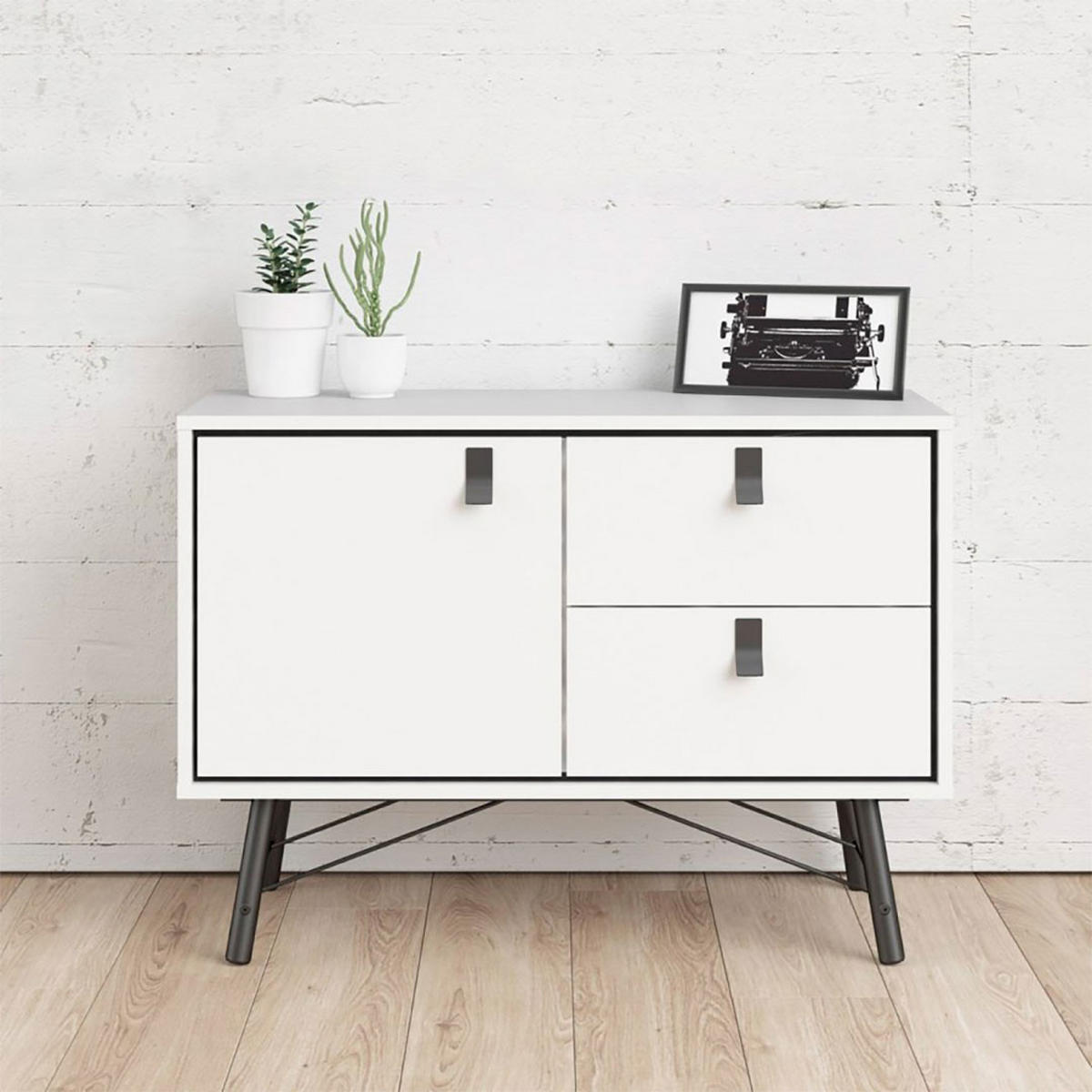 SIDEBOARD weiss - Weiß, Holzwerkstoff (40/72/102cm) - ebuy24