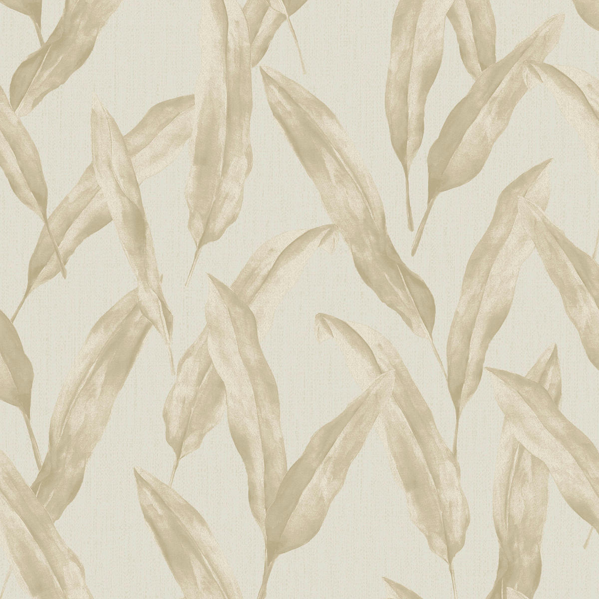 VLIESTAPETE Blätter 1000x52cm - Beige, Papier/Kunststoff (52/1000cm) - Art for the Home