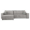 ECKSOFA Karl Cord Maxi - Schwarz/Grau, Holz/Kunststoff (272/145cm) - MIRJAN24