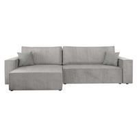 ECKSOFA Karl Cord Maxi - Schwarz/Grau, Holz/Kunststoff (272/145cm) - MIRJAN24