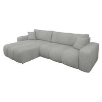 ECKSOFA Furyn Maxi Boucle - Schwarz/Grau, Holzwerkstoff/Kunststoff (274/145cm) - MIRJAN24