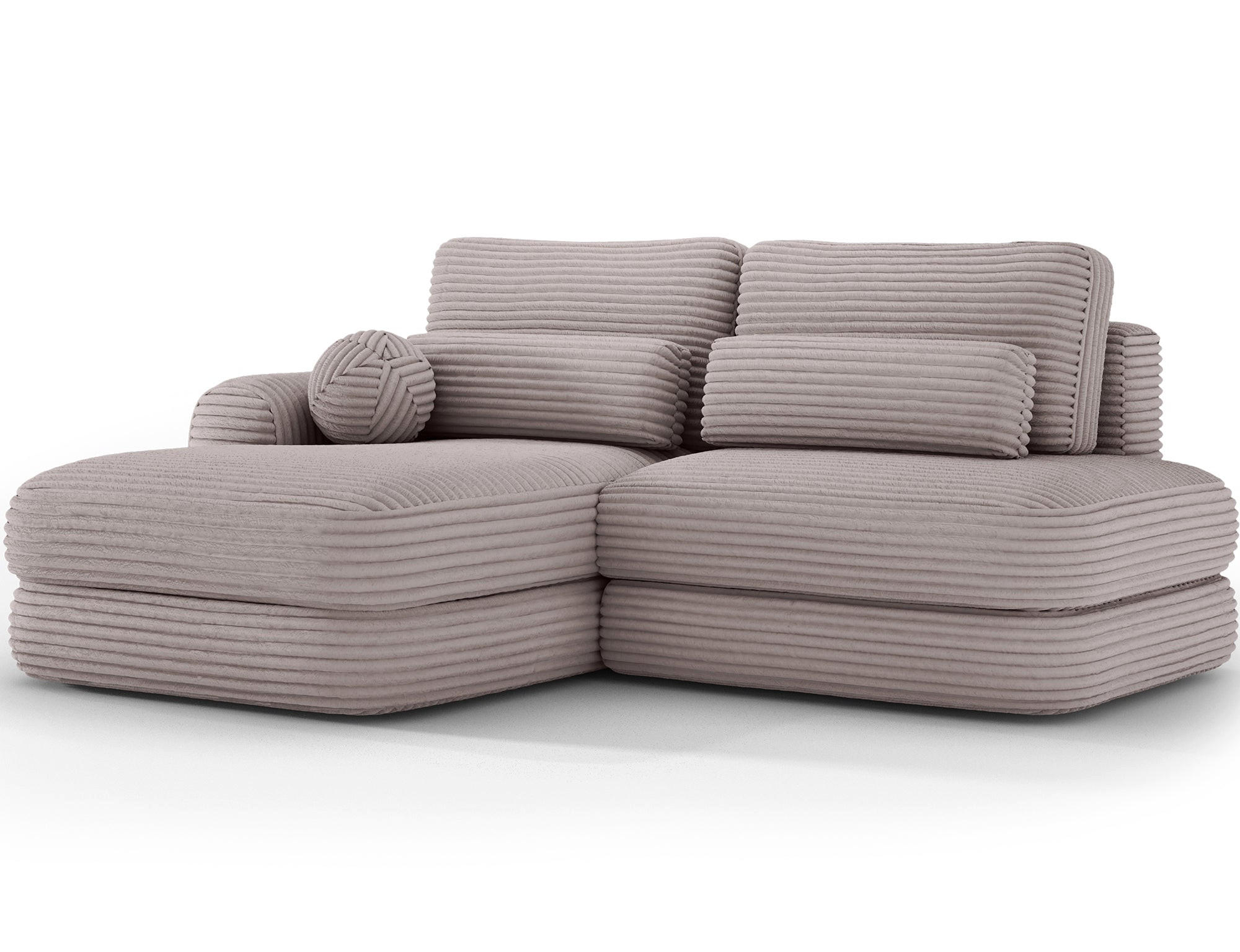 ECKSOFA RIPELI L-Form mit Schlaffunktion & Bettkasten – Modernes 3-Sitzer Sofa, Wellenfederung, 217 × 175 cm - Hellgrau/Schwarz, Kunststoff (217/175cm) - Wohnideebilder