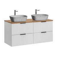 DOPPELWASCHTISCH 120.8cm Adriel Weiß - Weiß, Holzwerkstoff (120.8/59/46cm) - Petits-meubles
