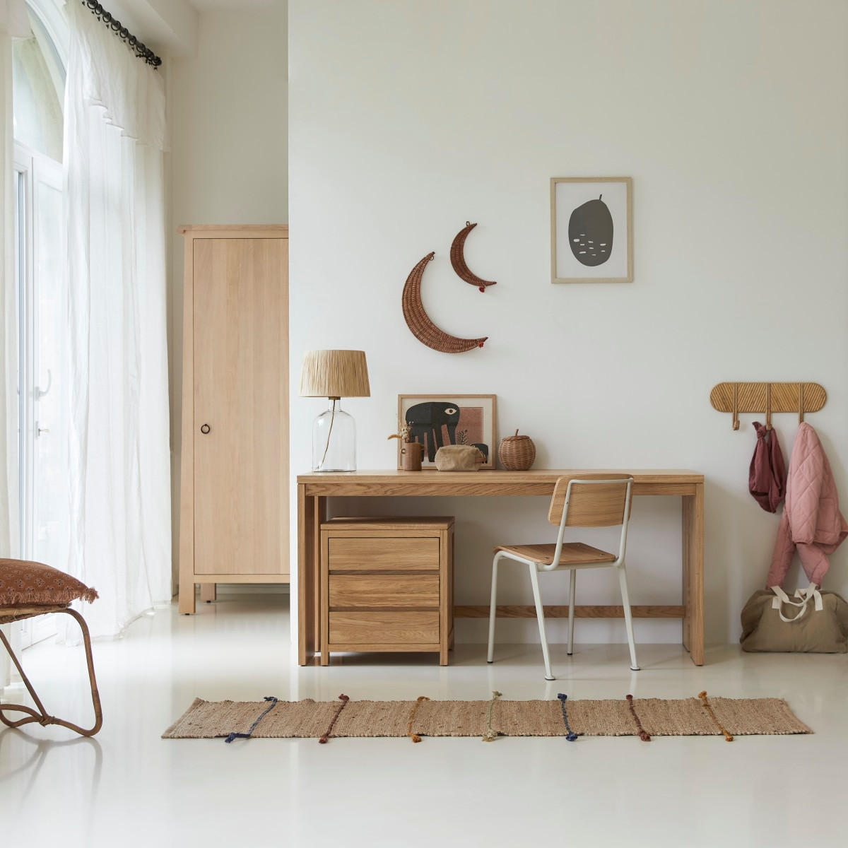 KINDER-TRUHE Eden Natur aus Eiche - Naturfarben, Holz (160/74/60cm) - Tikamoon